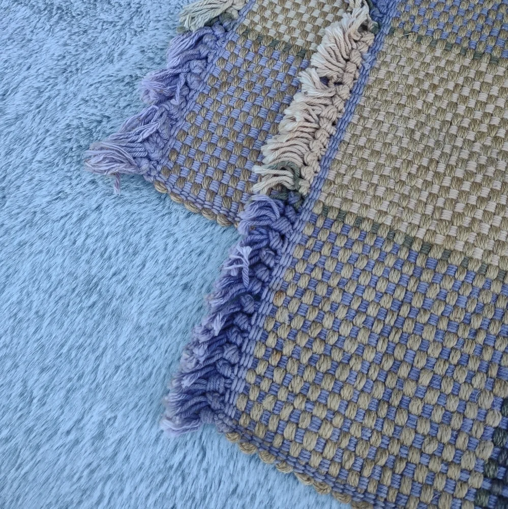 Pier 1‎ Imports Jute Cotton Plaid Placemats Set of 2